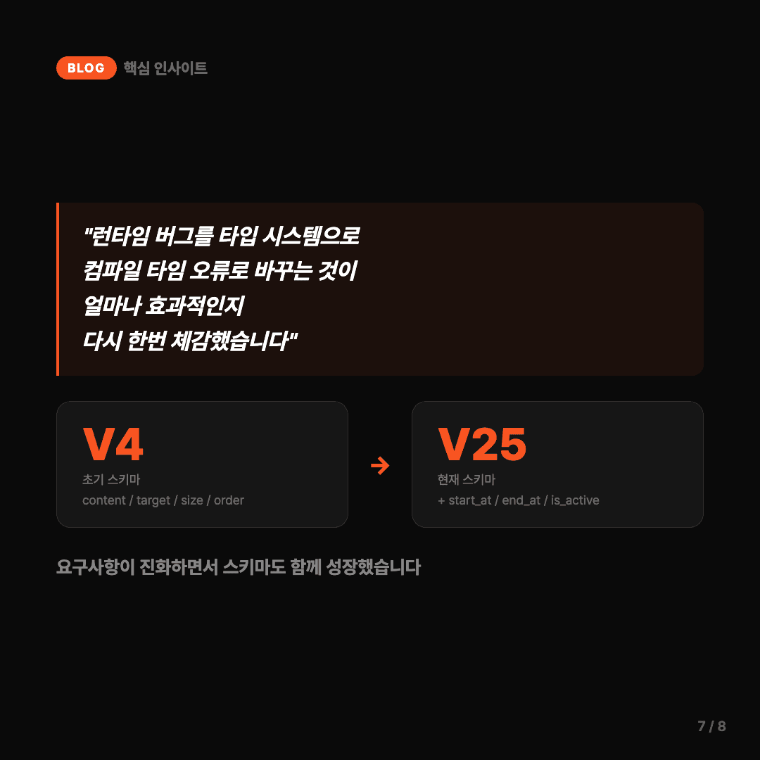 외부 SDK 대신 자체 배너 시스템을 만든 이유 슬라이드 7/8