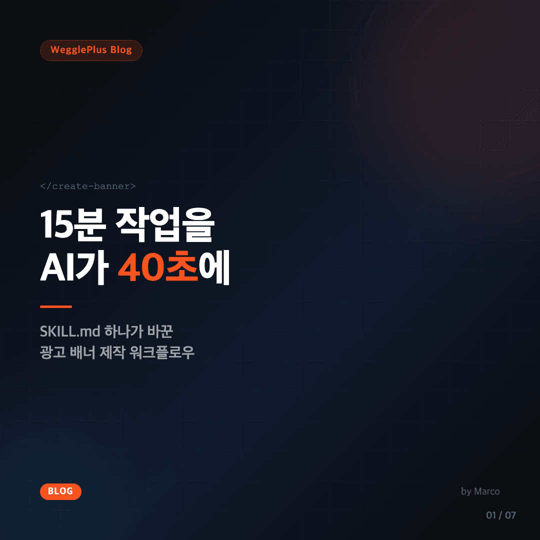 15분 걸리던 배너, AI가 40초 만에 만든다 슬라이드 1/7